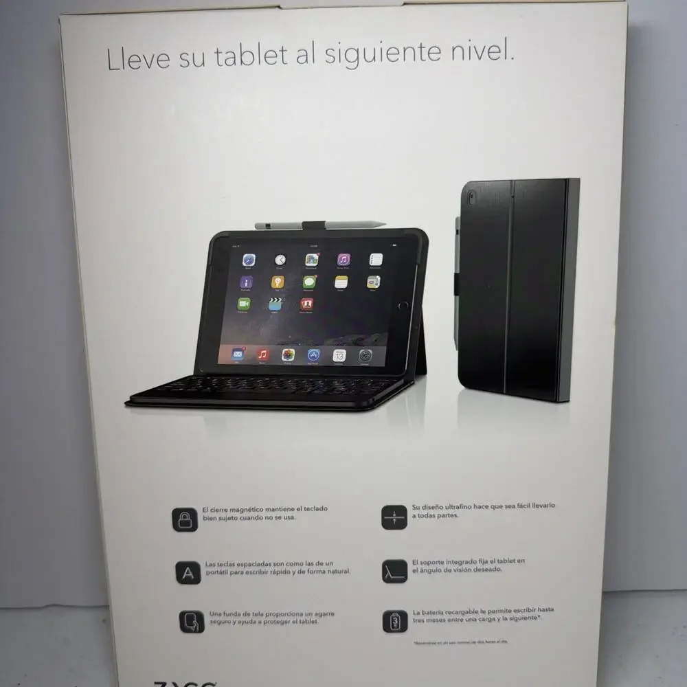 ZAGG Messenger Folio Bluetooth Keyboard Case for iPad 9.7” New Open Box